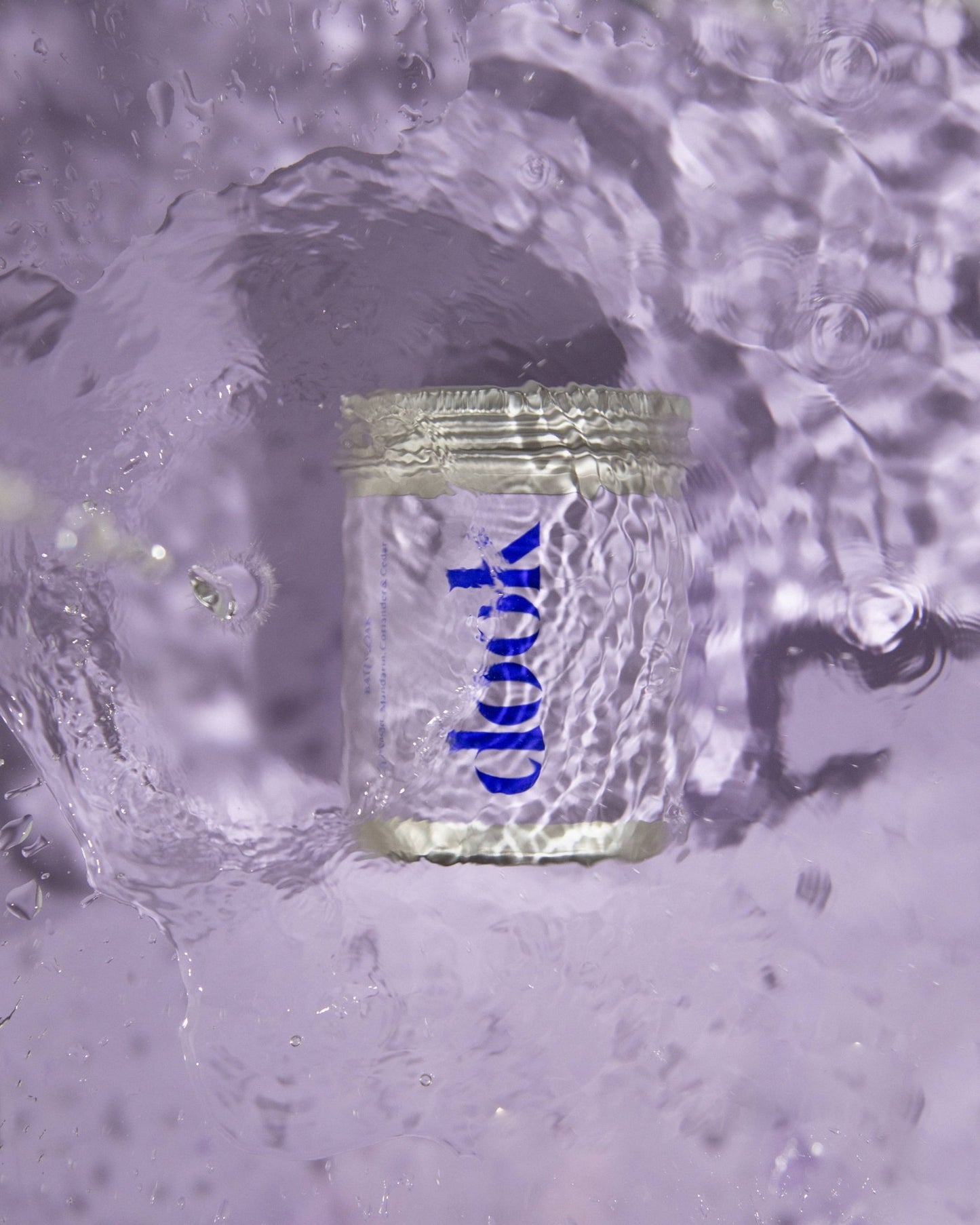 tub of bath salts under water