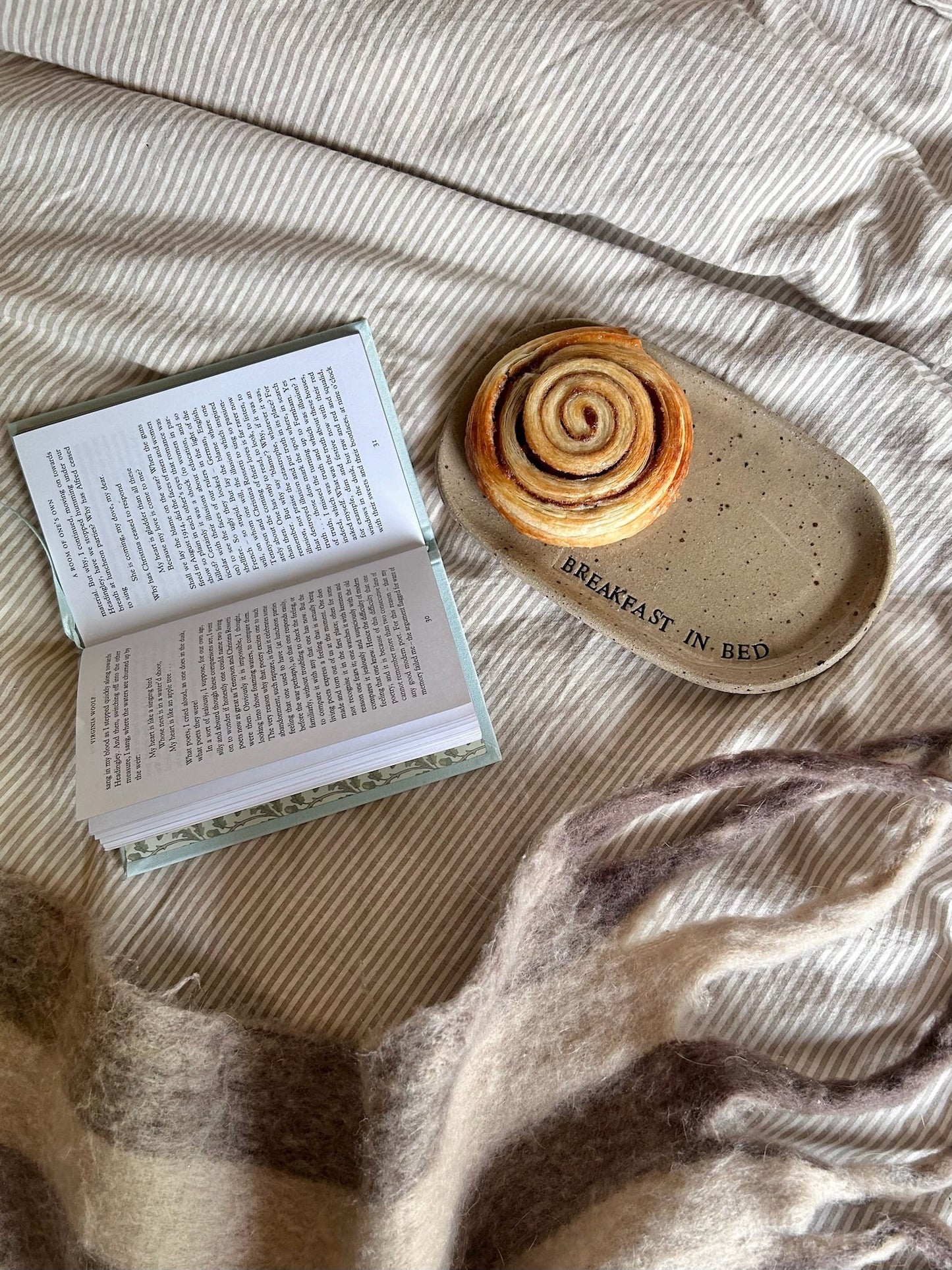 Breakfast in Bed Ceramic Plate
