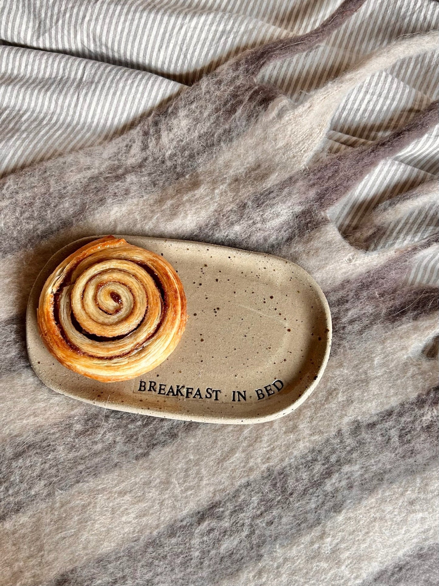 Breakfast in Bed Ceramic Plate