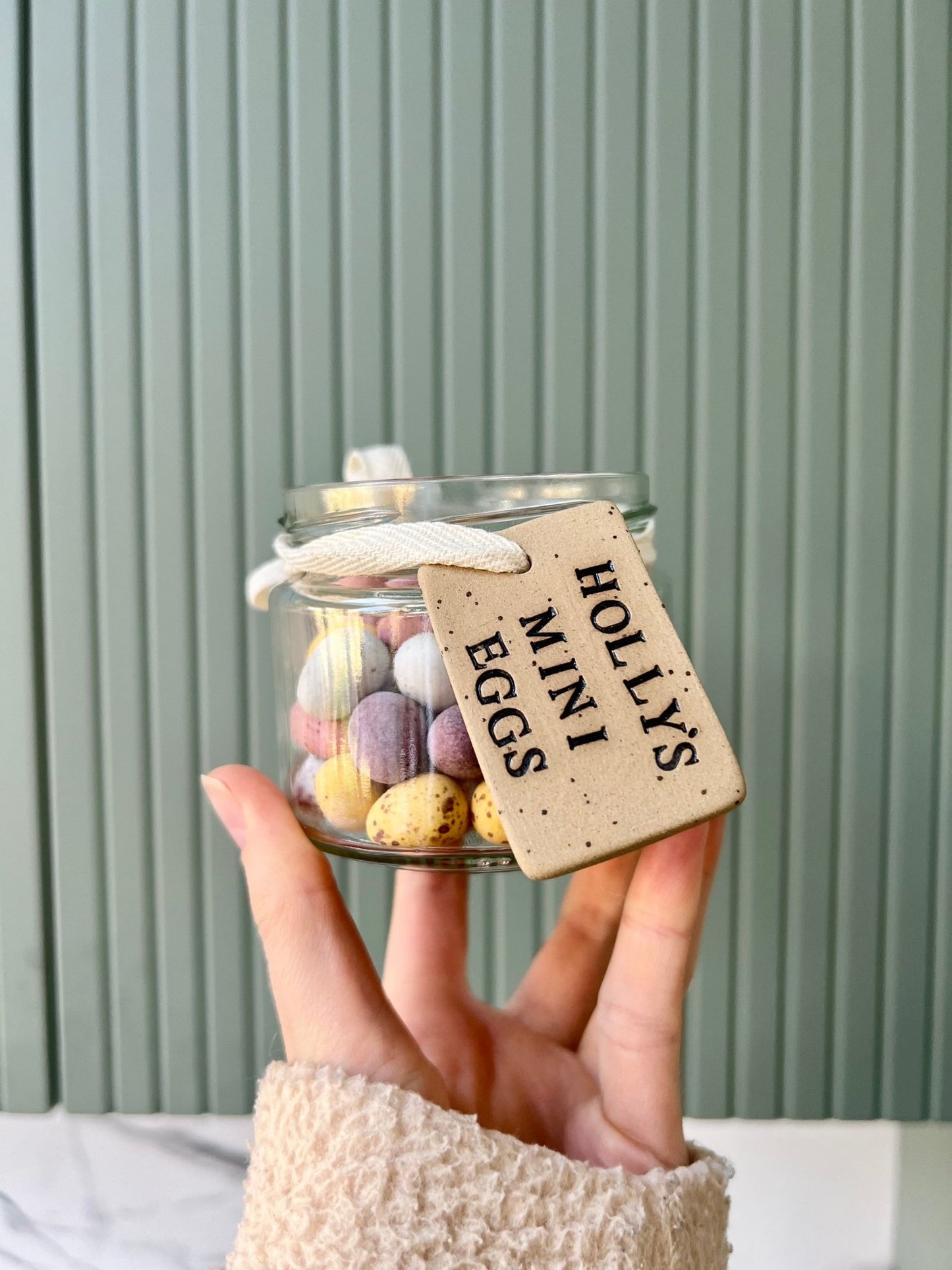 Personalised Ceramic Cookie Jar Tag