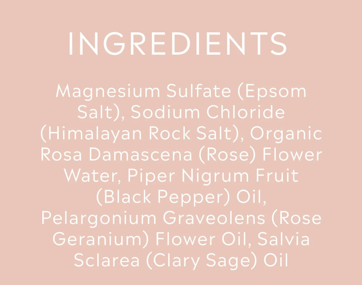 Bath Salts | Rose + Black Pepper
