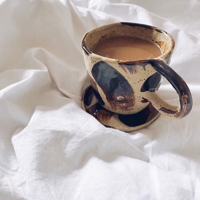 Brushstrokes | Biscuit Plate & Cosy Mug Duo