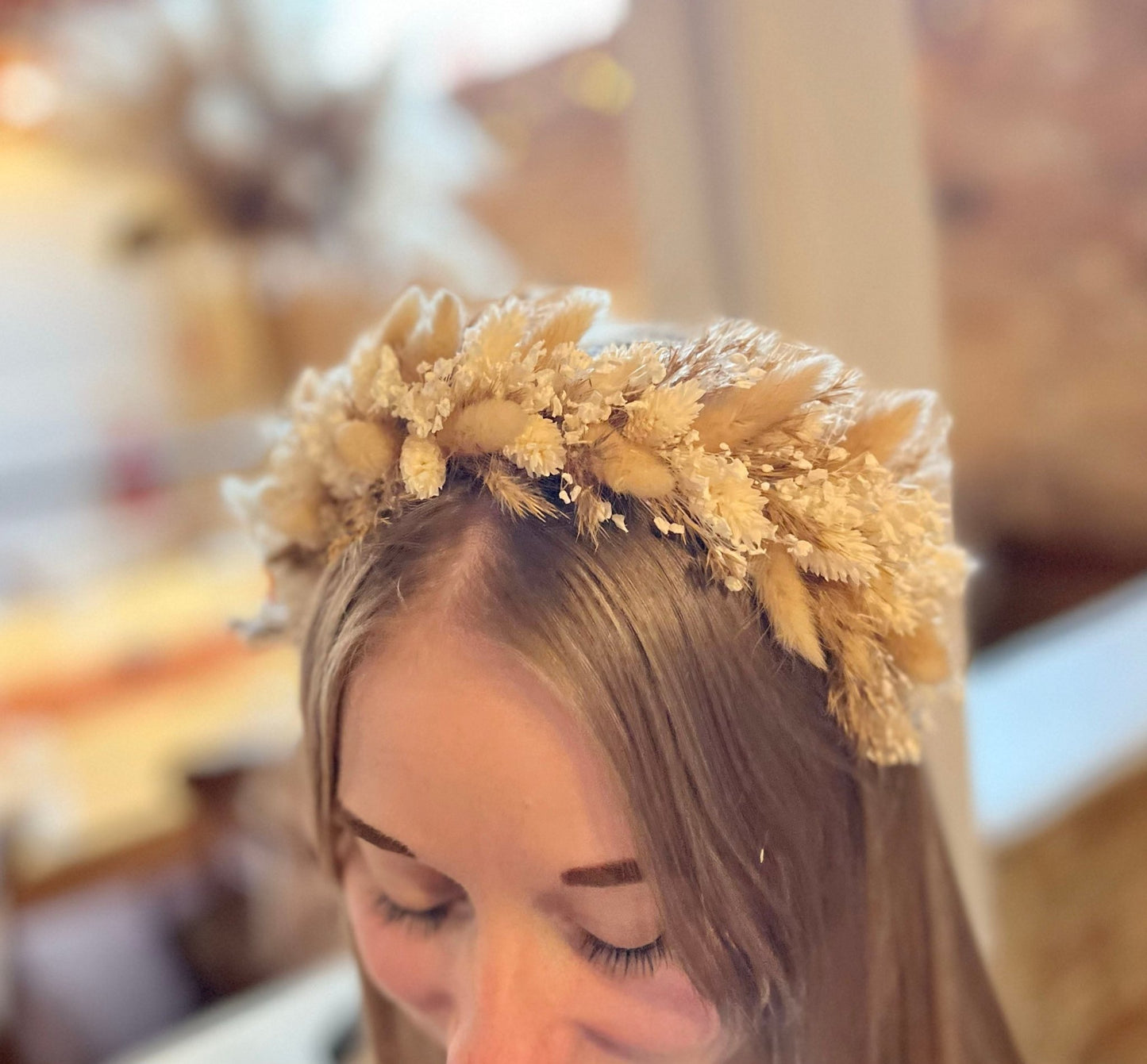 Dried Flower Headband & Crown | Pampas