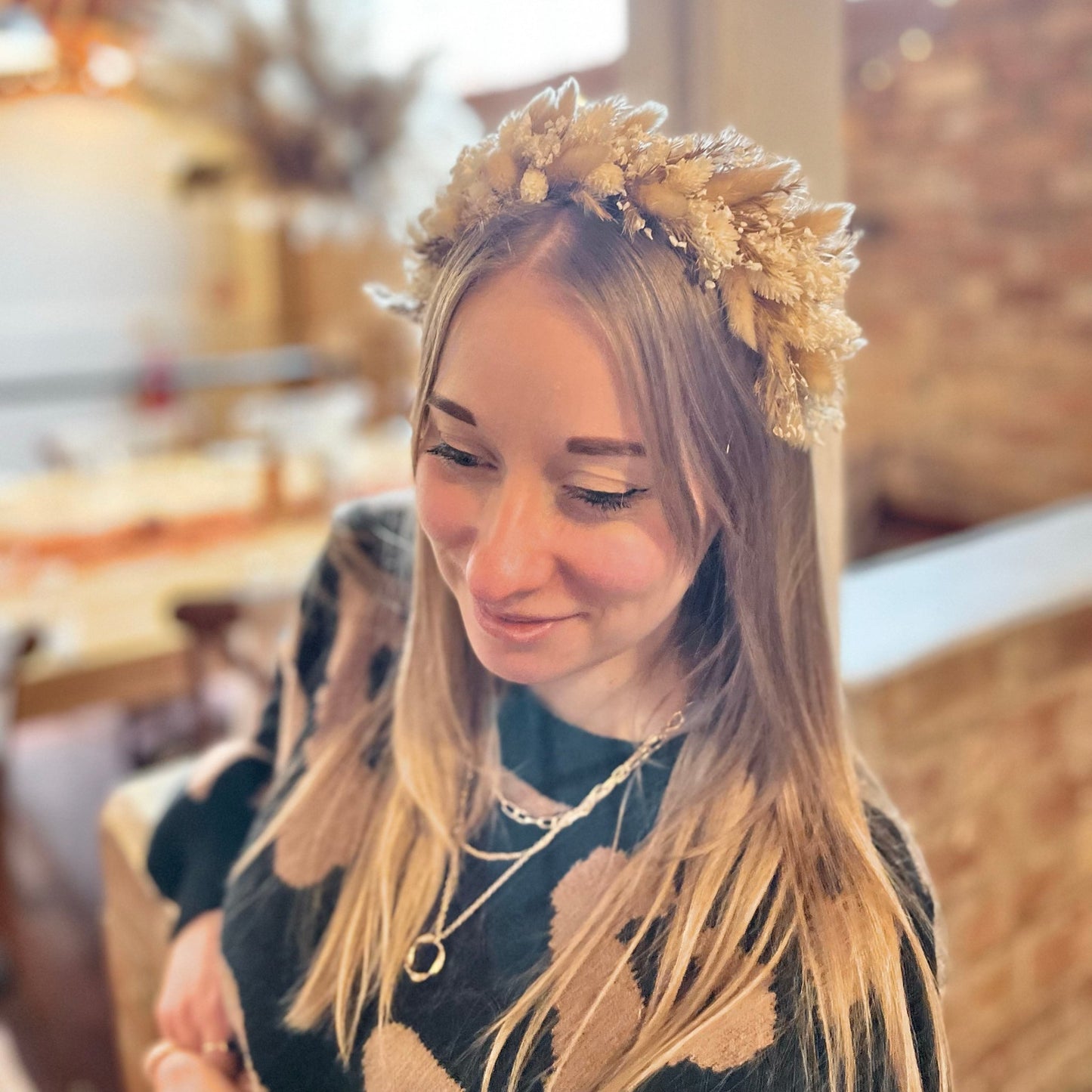 Dried Flower Headband & Crown | Pampas