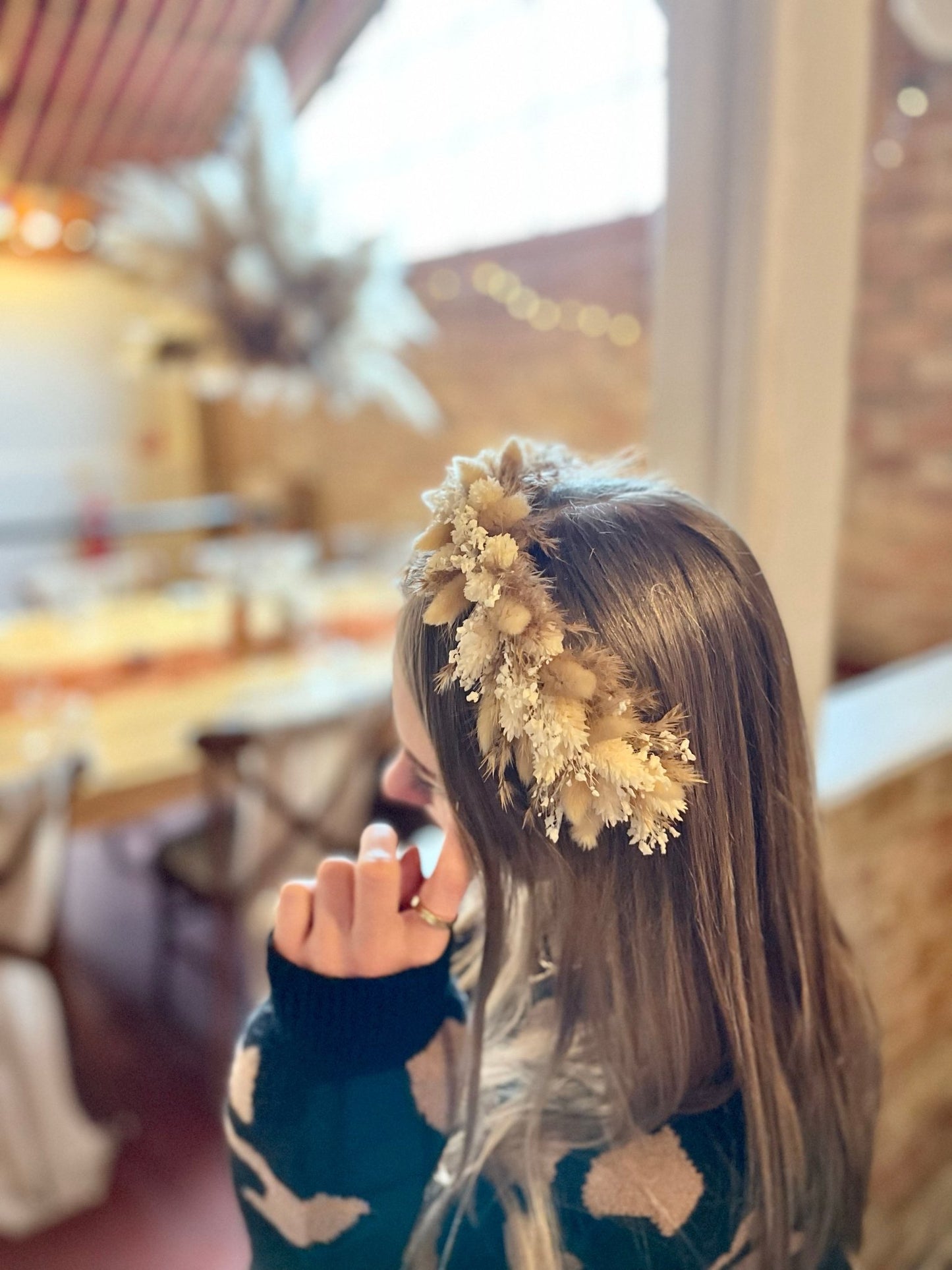 Dried Flower Headband & Crown | Pampas