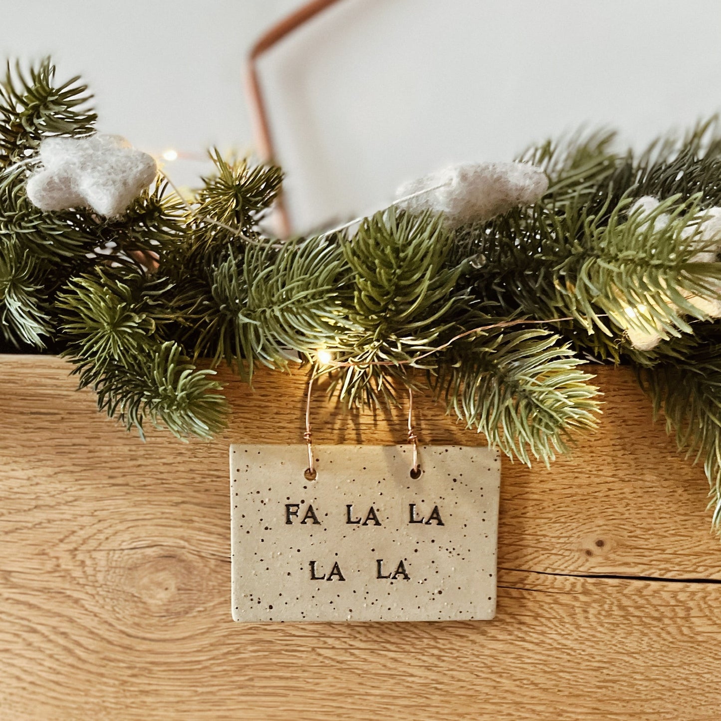 Falalalala | Hanging Ceramic Sign
