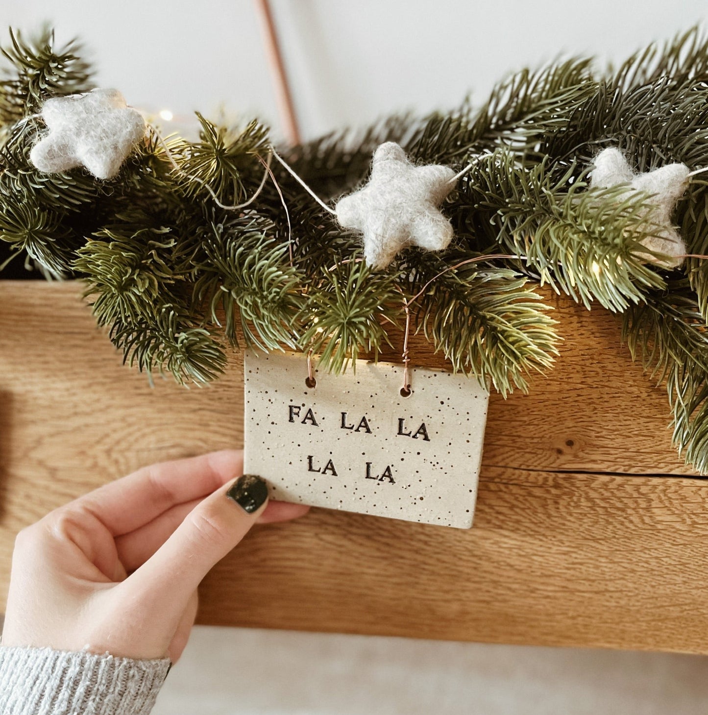 Falalalala | Hanging Ceramic Sign