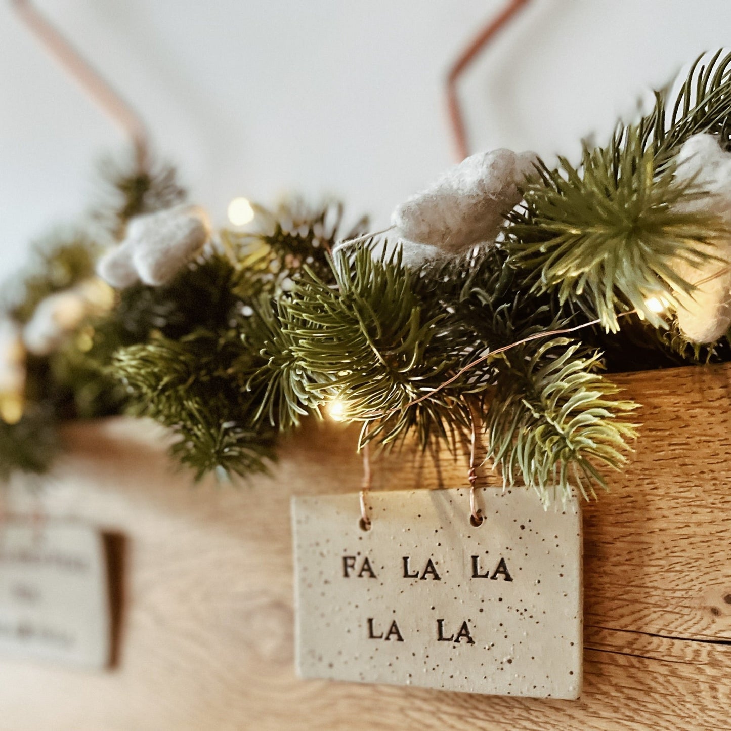 Falalalala | Hanging Ceramic Sign