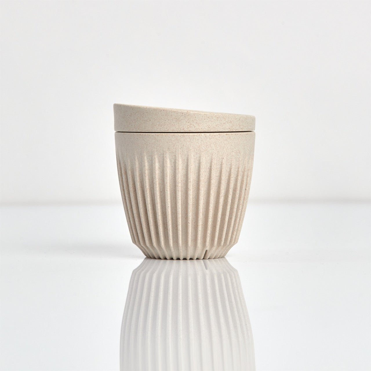 Huskee 6oz Natural Coffee Cup + Lid