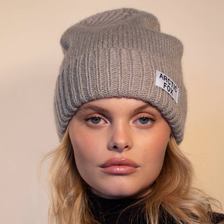 Mohair Wool Beanie | Arctic Grey