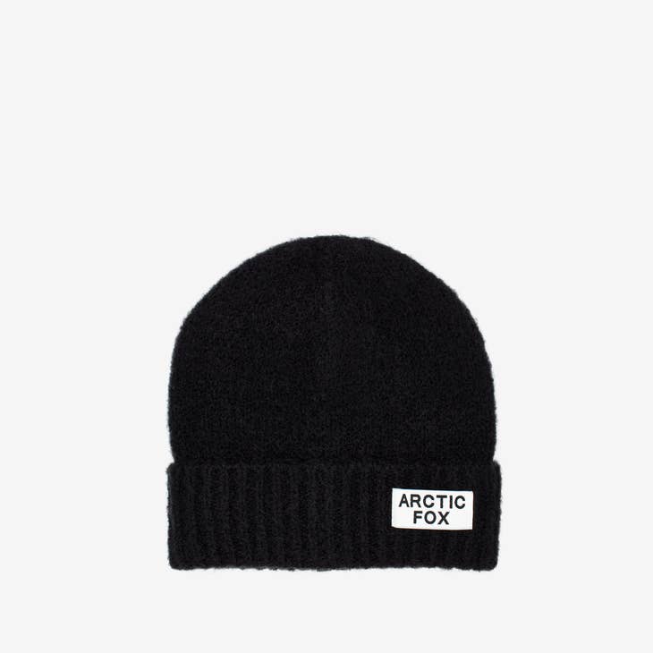 Mohair Wool Beanie | Midnight Black
