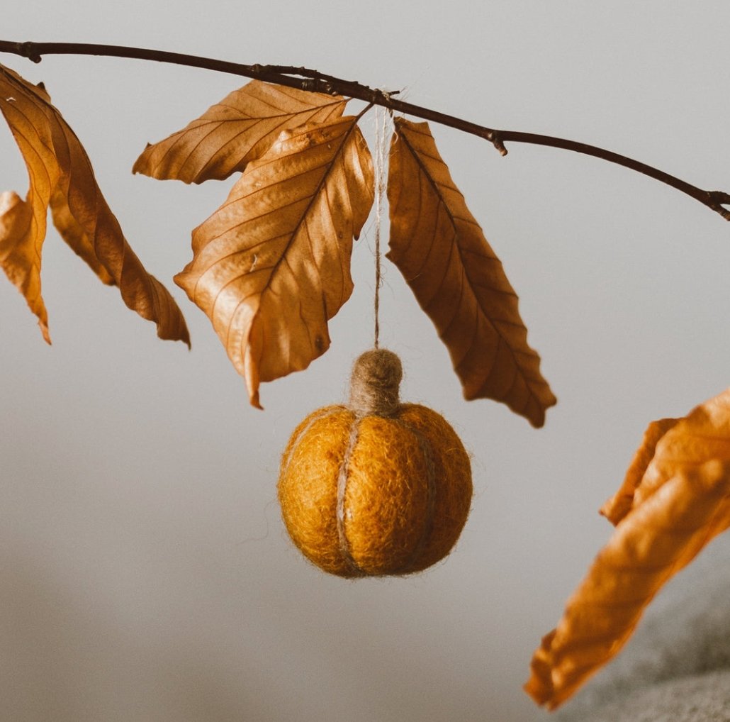 Natural Wool Pumpkins
