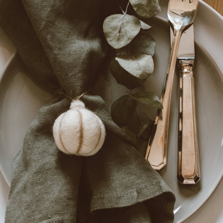 Natural Wool Pumpkins