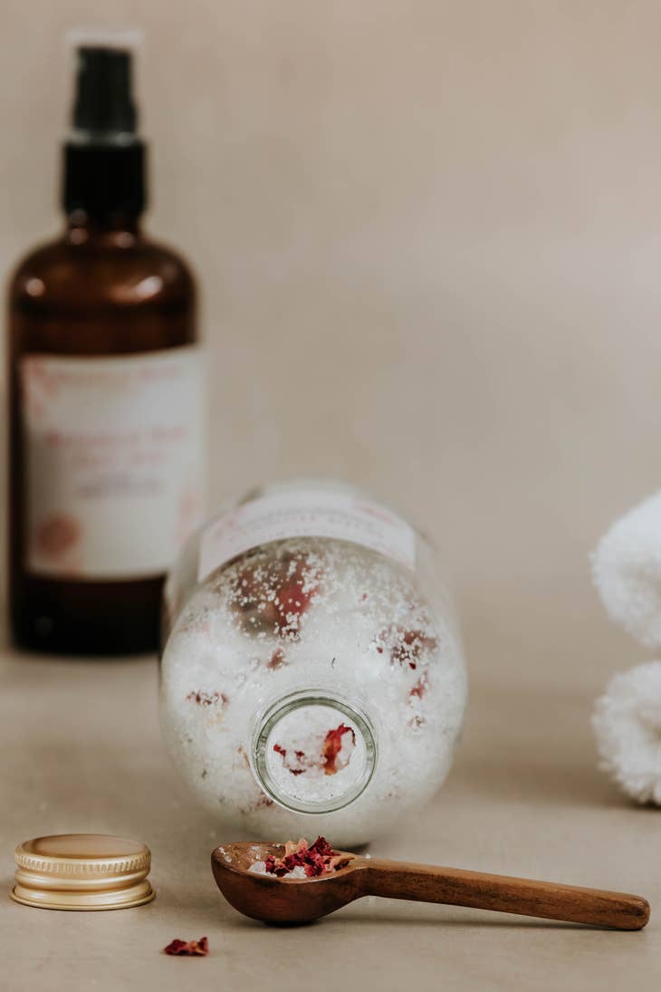 Rose Geranium + Palma Rosa Bath Salts