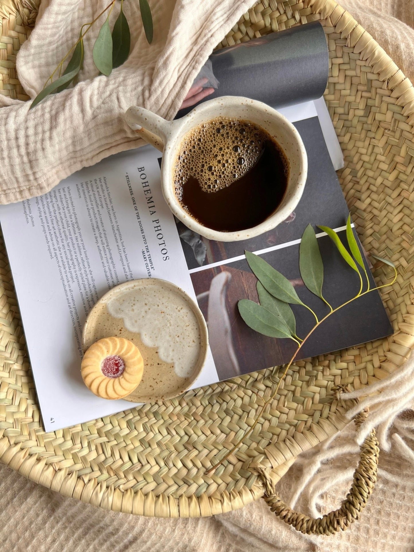 Scallop | Biscuit Plate & Cosy Mug Duo