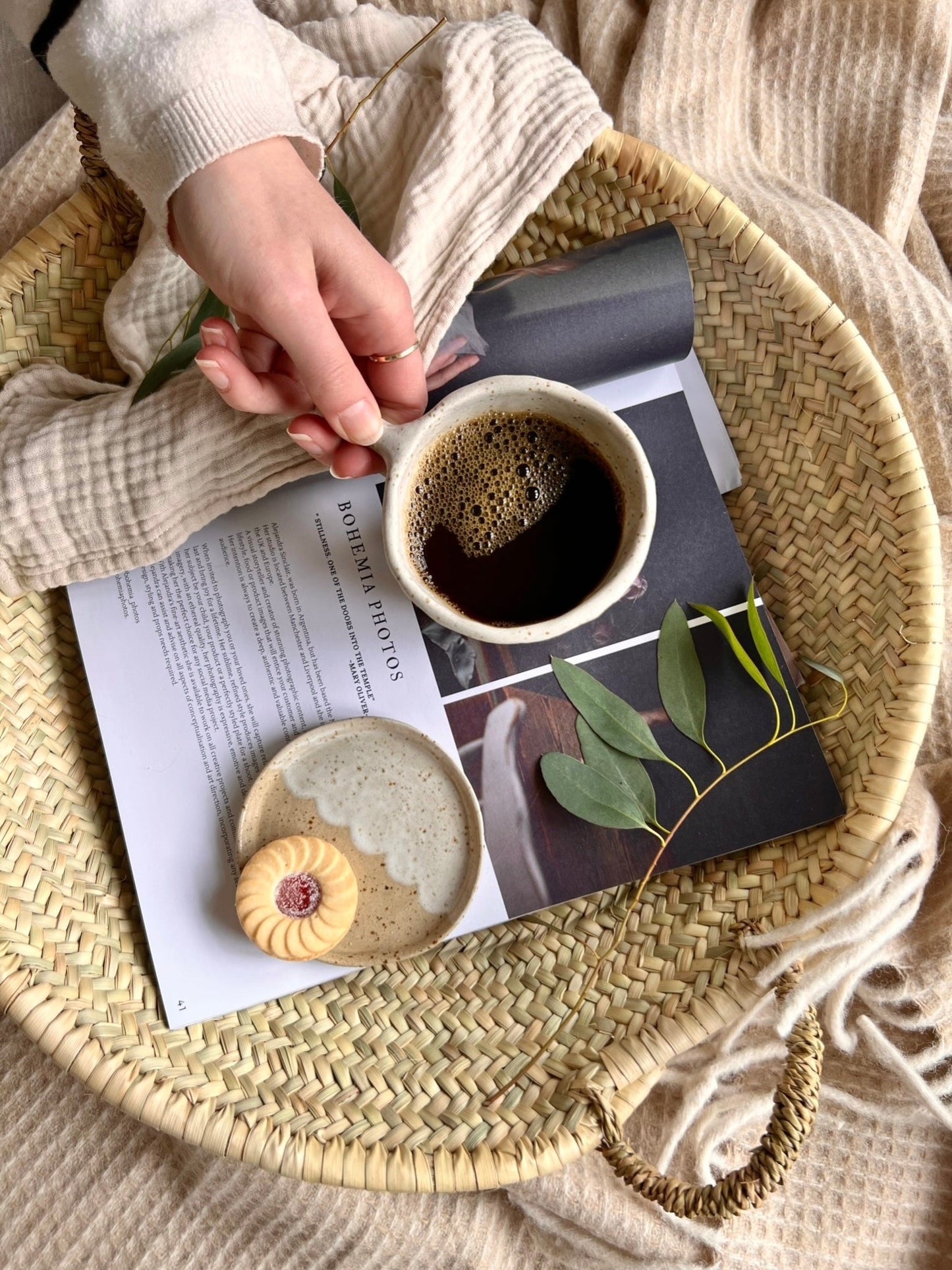 Scallop | Biscuit Plate & Cosy Mug Duo