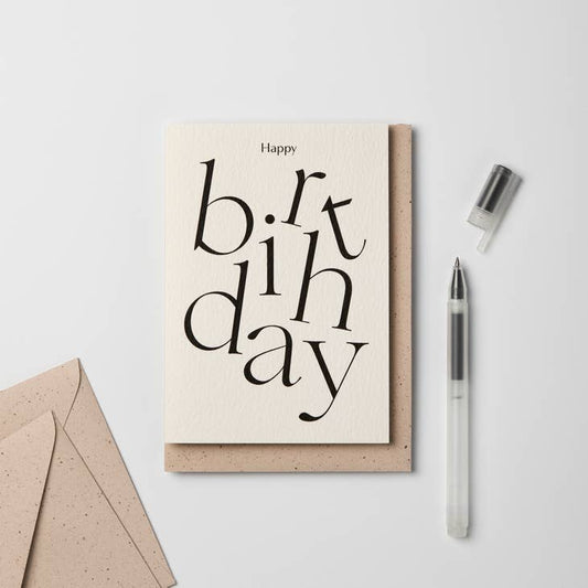 Serif Type Birthday Card