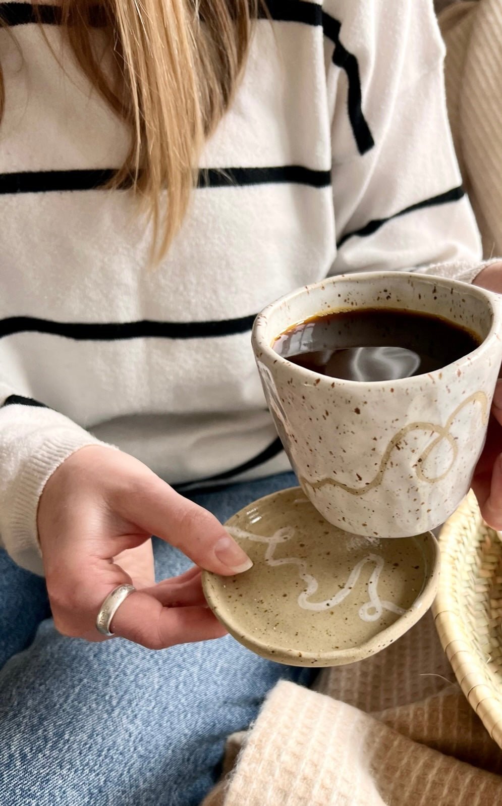 Squiggle | Biscuit Plate & Cosy Mug Duo