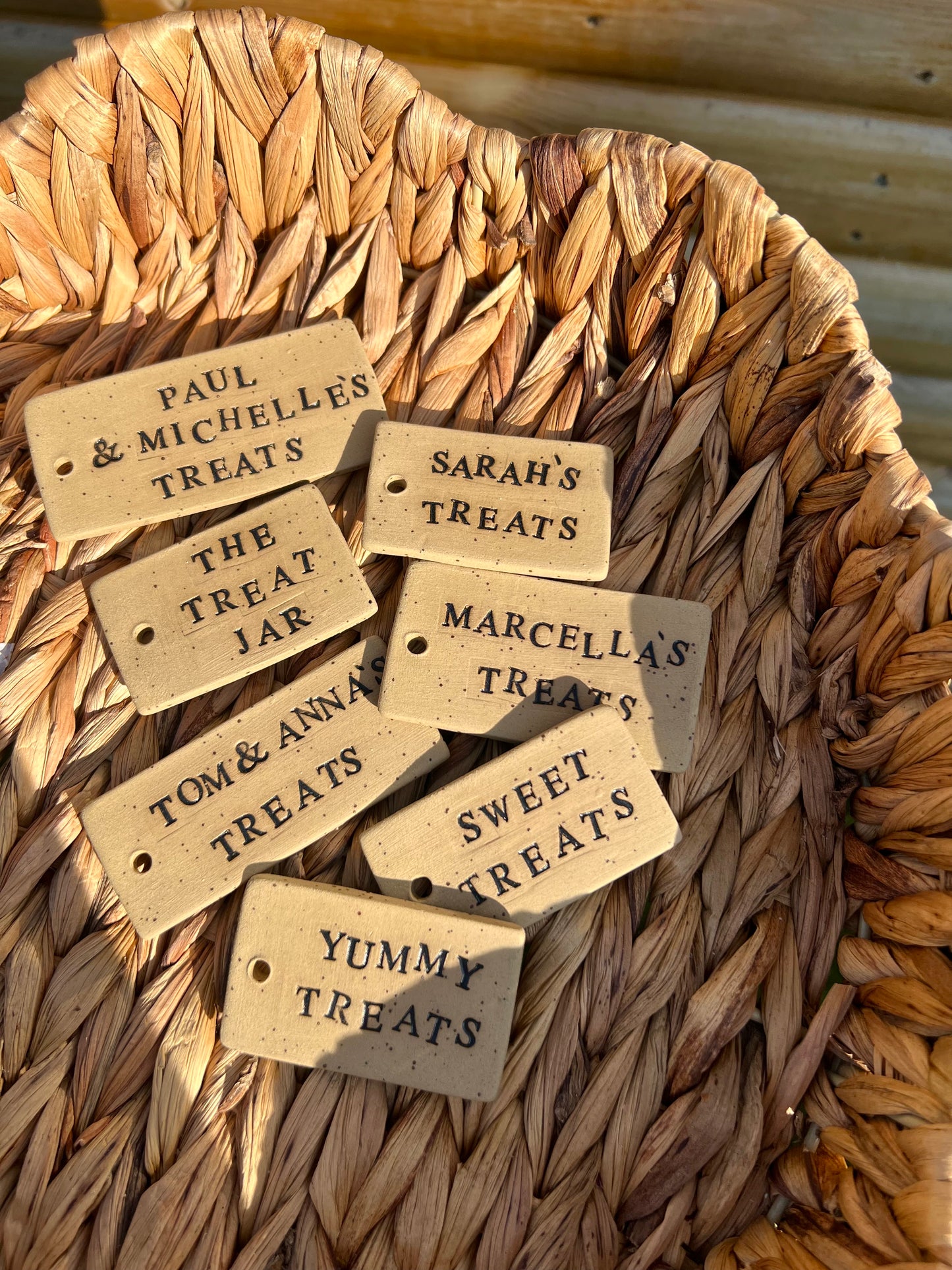 Personalised Ceramic Cookie Jar Tag
