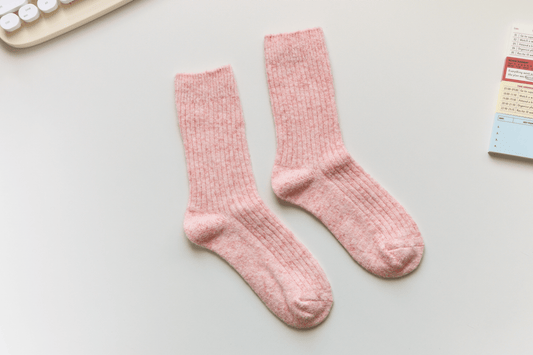 Pink Cosy Cashmere & Wool Blend Socks