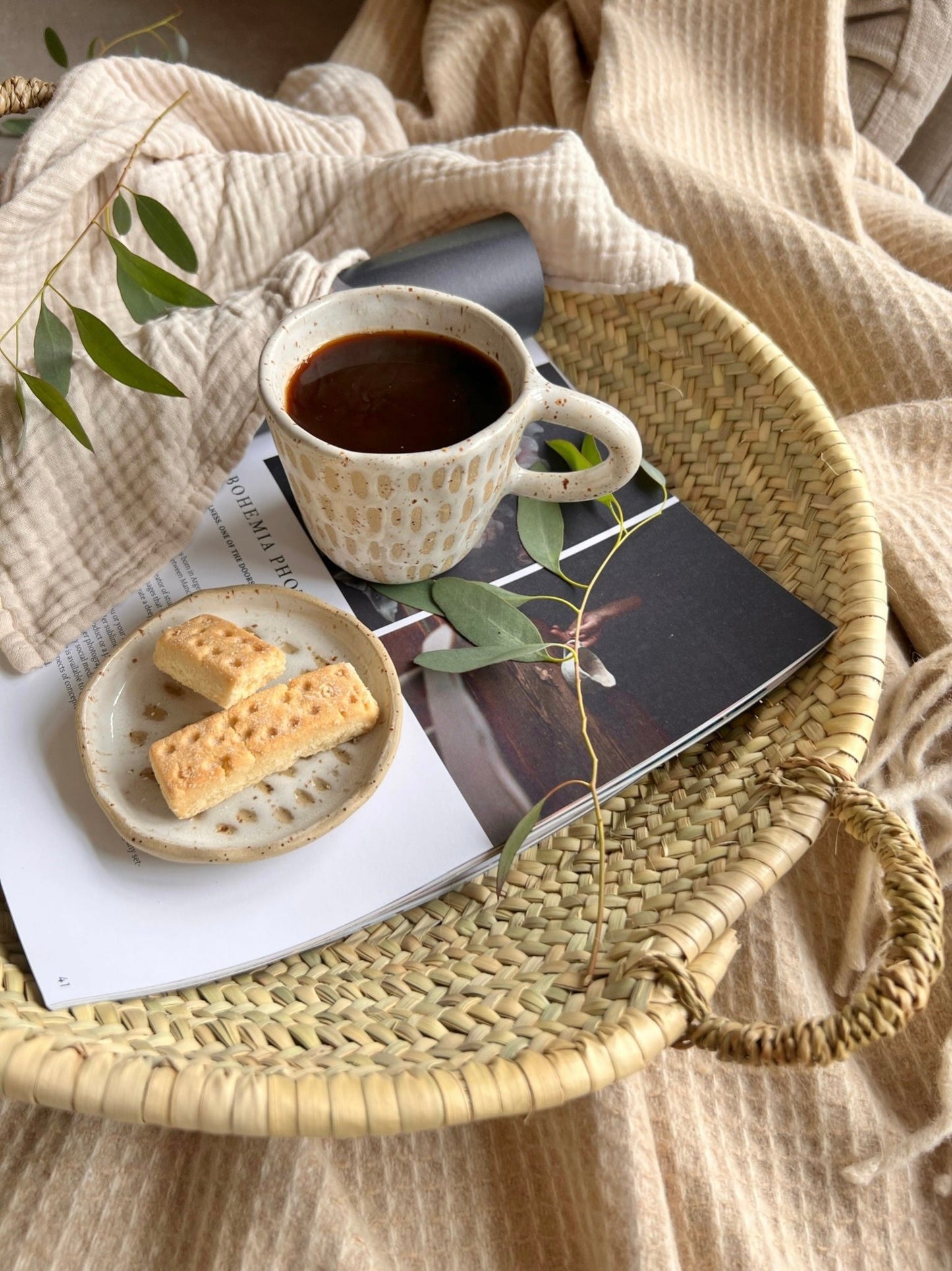 Dashes | Biscuit Plate & Cosy Mug Duo