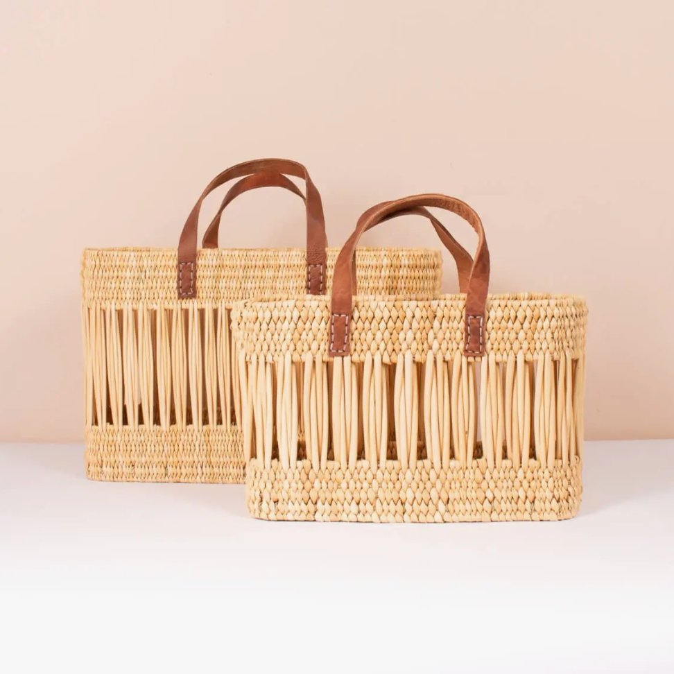 Decorative Reed Storage Basket