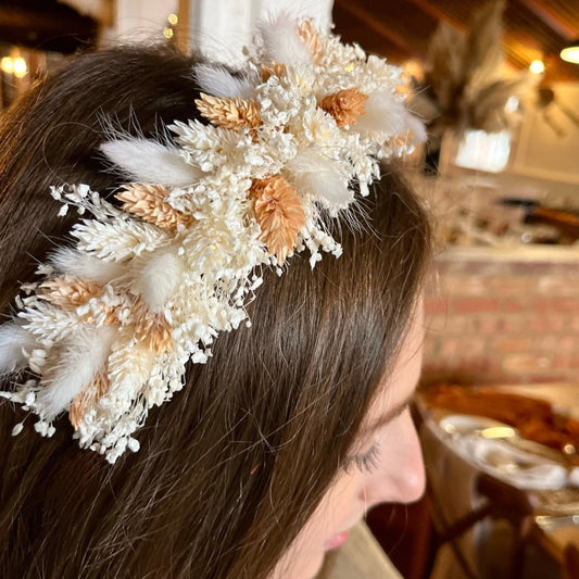 Dried Flower Headband & Crown | Blush