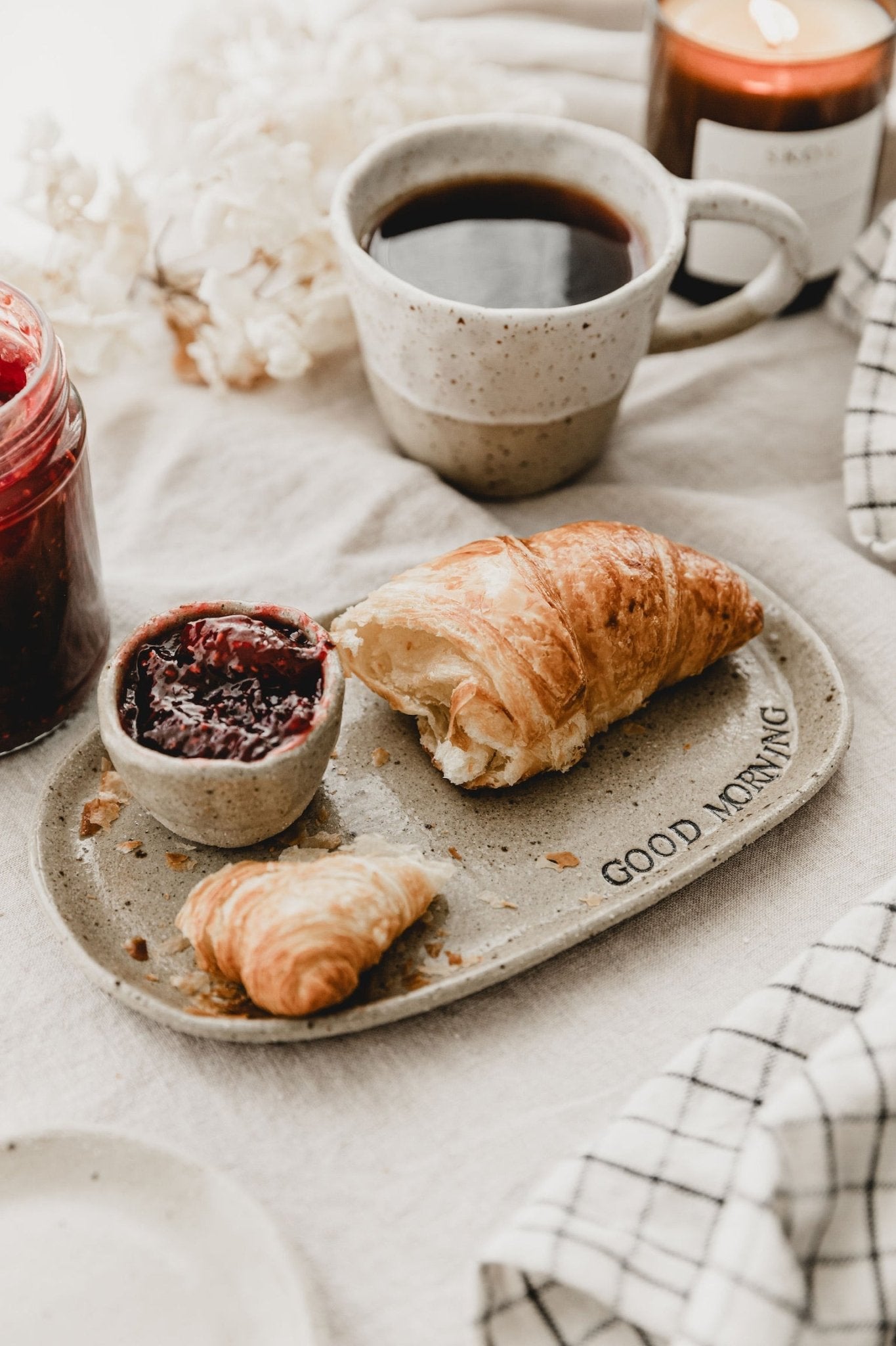 Good Morning Ceramic Plate