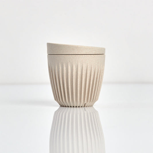 Huskee 6oz Natural Coffee Cup + Lid