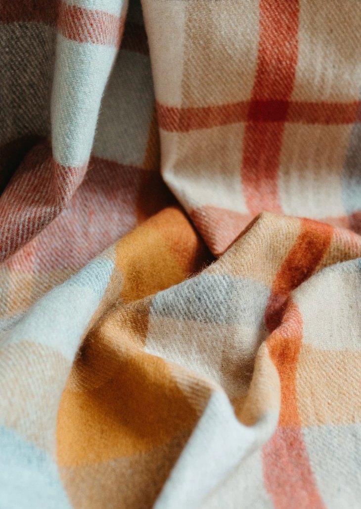 Recycled Wool Picnic Blanket | TOFFEE CHECK
