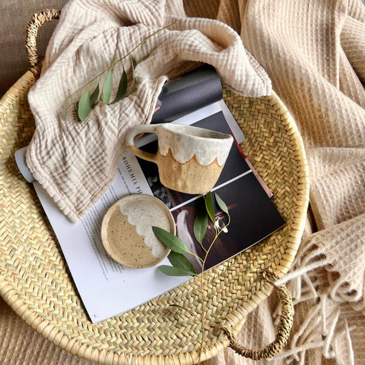 Scallop | Biscuit Plate & Cosy Mug Duo