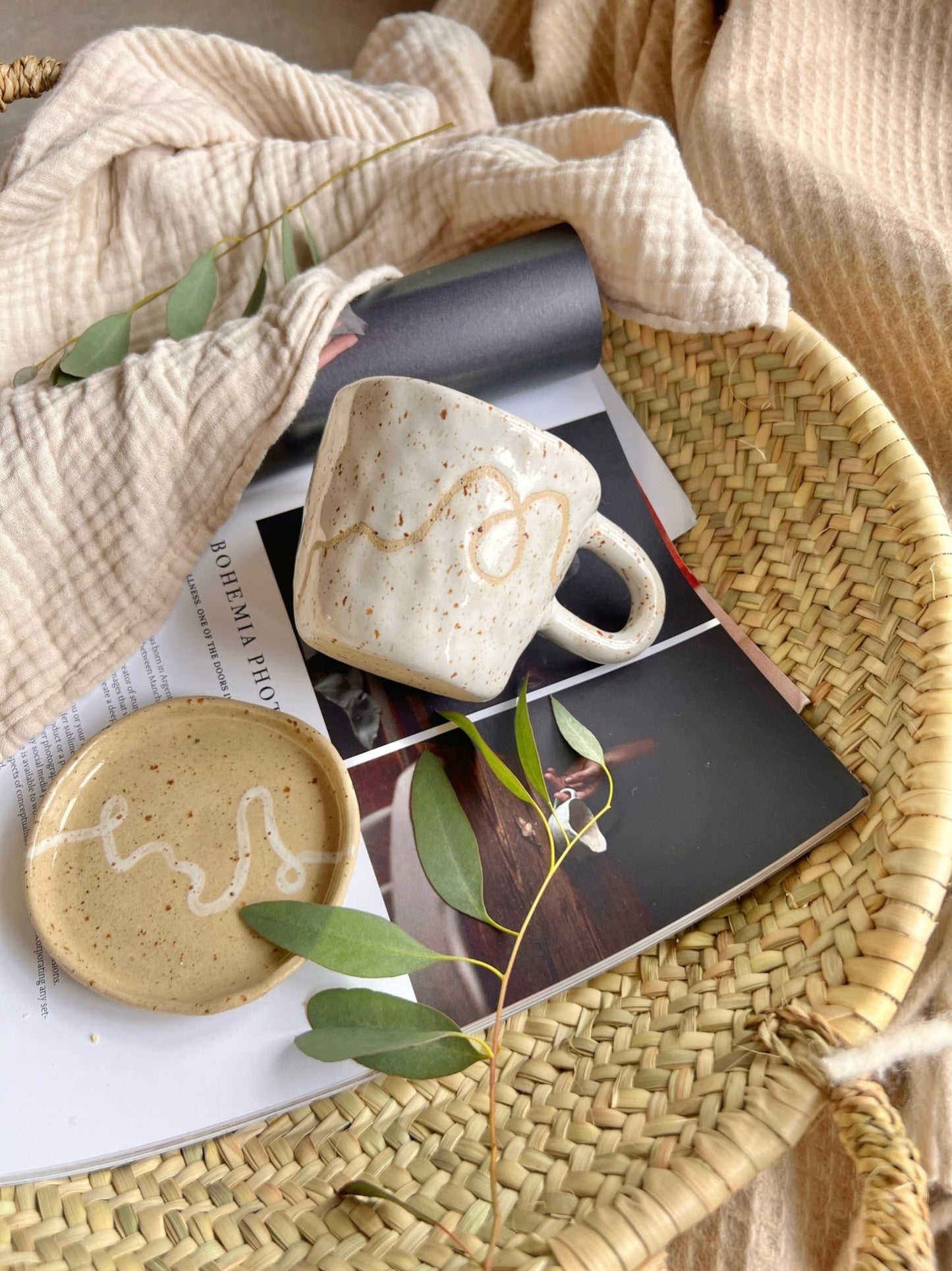 Squiggle | Biscuit Plate & Cosy Mug Duo