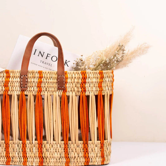 Striking Orange Stripe Basket