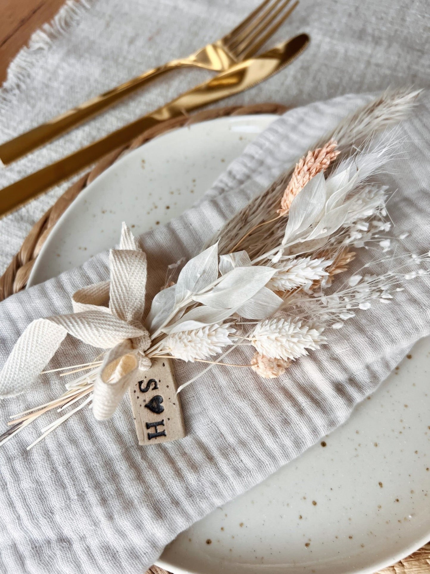 Wedding Couple Initials | Ceramic Tag